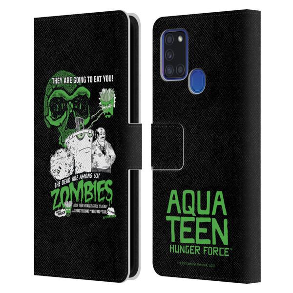 Aqua Teen Hunger Force Graphics They Are Going To Eat You Leather Book Wallet Case Cover For Samsung Galaxy A21s (2020)
