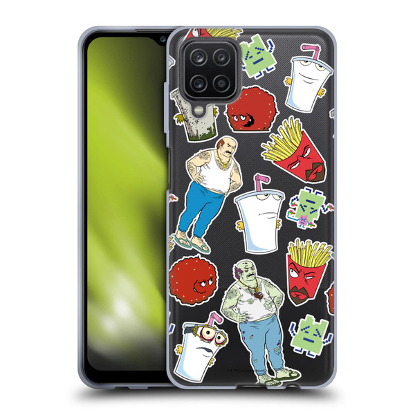 Aqua Teen Hunger Force Graphics Icons Soft Gel Case for Samsung Galaxy A12 (2020)