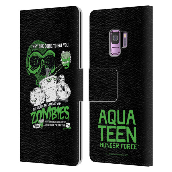 Aqua Teen Hunger Force Graphics They Are Going To Eat You Leather Book Wallet Case Cover For Samsung Galaxy S9