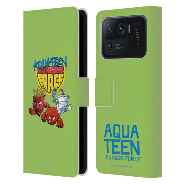 Aqua Teen Hunger Force Graphics Group Leather Book Wallet Case Cover For Xiaomi Mi 11 Ultra