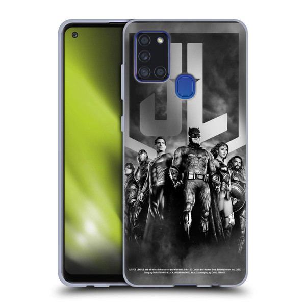 Zack Snyder's Justice League Snyder Cut Character Art Group Logo Soft Gel Case for Samsung Galaxy A21s (2020)