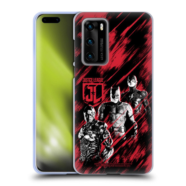 Zack Snyder's Justice League Snyder Cut Composed Art Cyborg, Batman, And Flash Soft Gel Case for Huawei P40 5G