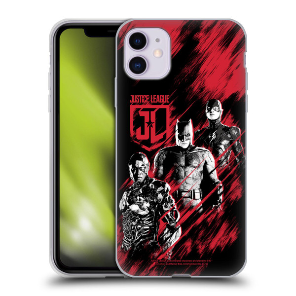 Zack Snyder's Justice League Snyder Cut Composed Art Cyborg, Batman, And Flash Soft Gel Case for Apple iPhone 11