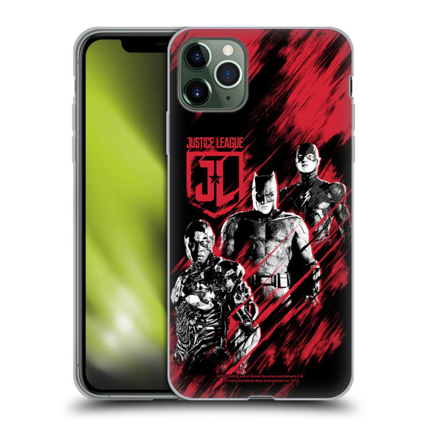 Zack Snyder's Justice League Snyder Cut Composed Art Cyborg, Batman, And Flash Soft Gel Case for Apple iPhone 11 Pro Max