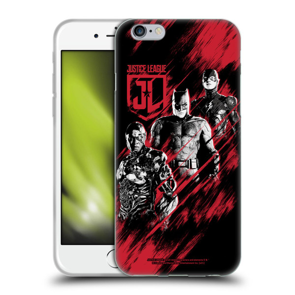 Zack Snyder's Justice League Snyder Cut Composed Art Cyborg, Batman, And Flash Soft Gel Case for Apple iPhone 6 / iPhone 6s