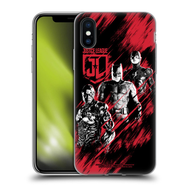 Zack Snyder's Justice League Snyder Cut Composed Art Cyborg, Batman, And Flash Soft Gel Case for Apple iPhone X / iPhone XS