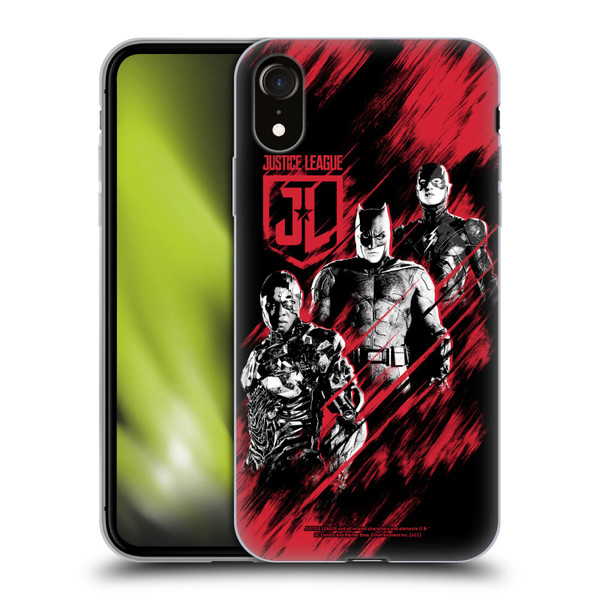 Zack Snyder's Justice League Snyder Cut Composed Art Cyborg, Batman, And Flash Soft Gel Case for Apple iPhone XR