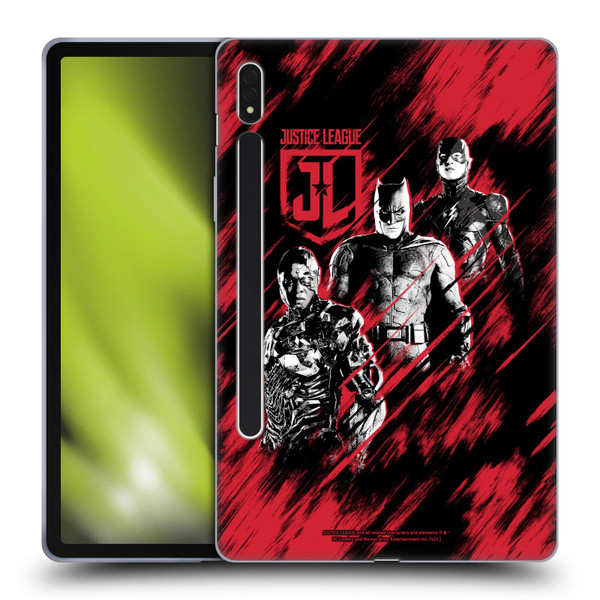 Zack Snyder's Justice League Snyder Cut Composed Art Cyborg, Batman, And Flash Soft Gel Case for Samsung Galaxy Tab S8