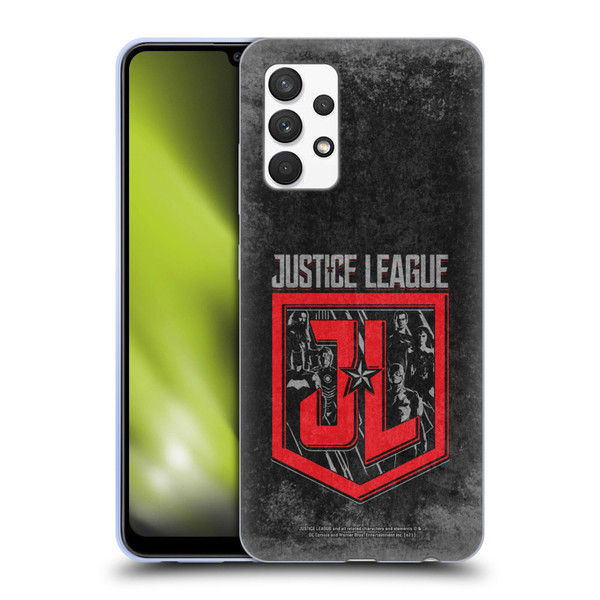 Zack Snyder's Justice League Snyder Cut Composed Art Group Logo Soft Gel Case for Samsung Galaxy A32 (2021)