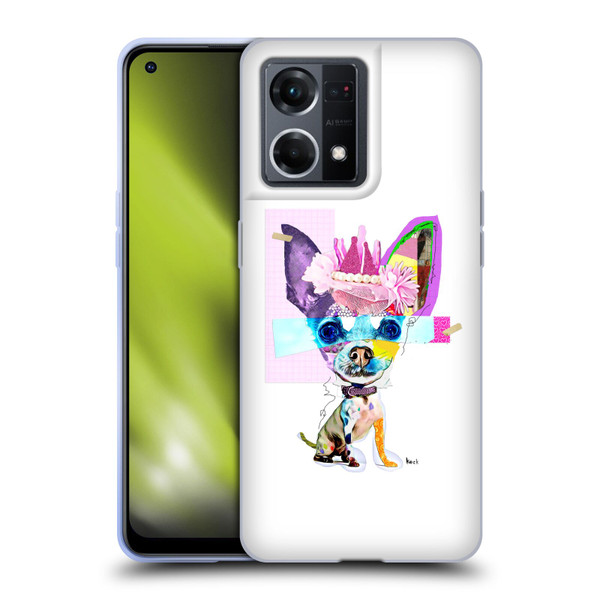 Michel Keck Animal Collage Chihuahua Soft Gel Case for OPPO Reno8 4G