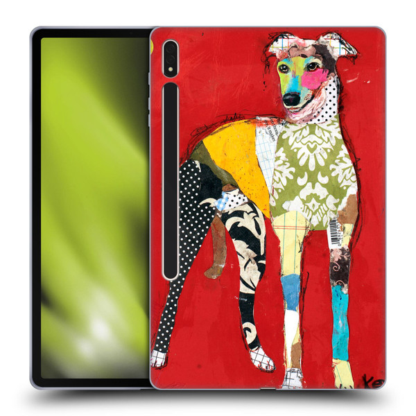 Michel Keck Dogs 2 Greyhound Soft Gel Case for Samsung Galaxy Tab S8 Plus