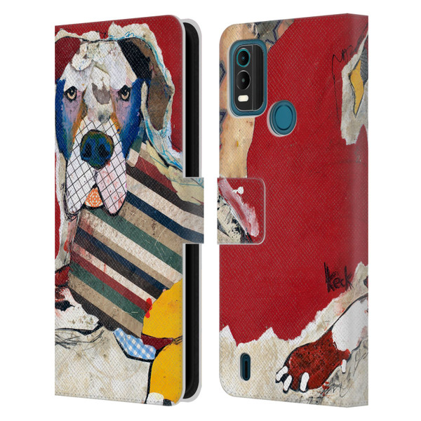 Michel Keck Dogs 2 Great Dane Leather Book Wallet Case Cover For Nokia G11 Plus