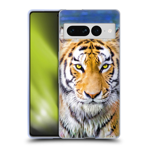 Aimee Stewart Animals Tiger and Lily Soft Gel Case for Google Pixel 7 Pro