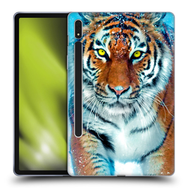 Aimee Stewart Animals Yellow Tiger Soft Gel Case for Samsung Galaxy Tab S8