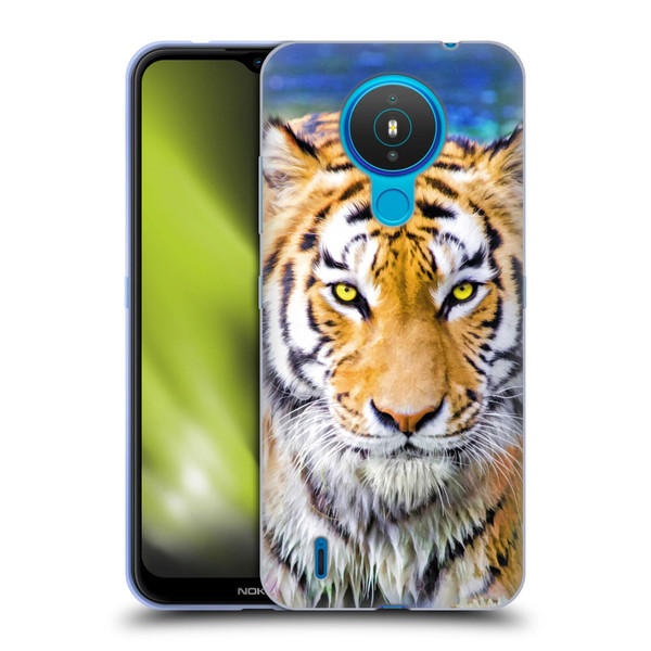 Aimee Stewart Animals Tiger and Lily Soft Gel Case for Nokia 1.4