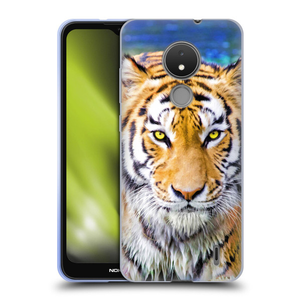 Aimee Stewart Animals Tiger and Lily Soft Gel Case for Nokia C21