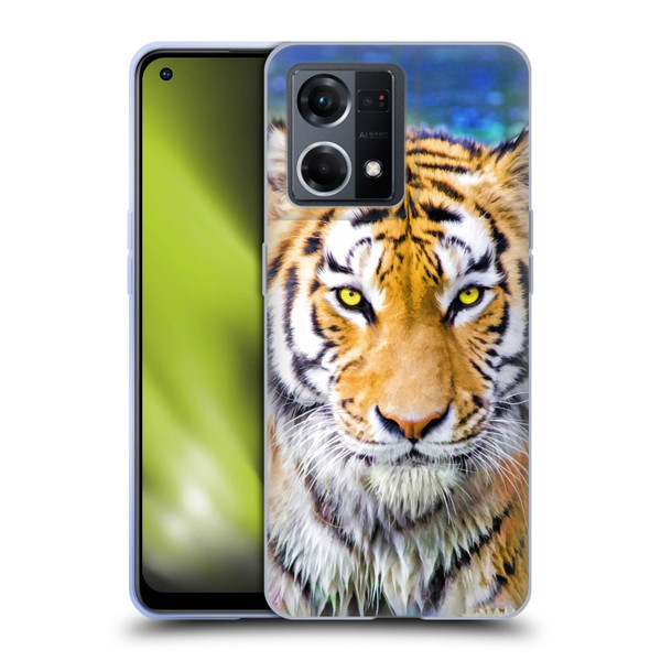 Aimee Stewart Animals Tiger and Lily Soft Gel Case for OPPO Reno8 4G