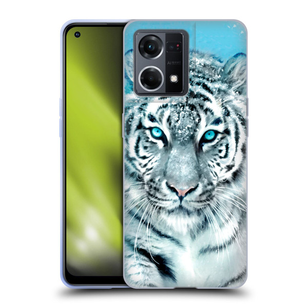 Aimee Stewart Animals White Tiger Soft Gel Case for OPPO Reno8 4G