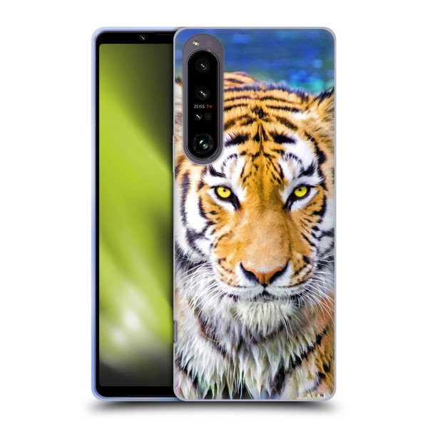 Aimee Stewart Animals Tiger and Lily Soft Gel Case for Sony Xperia 1 IV