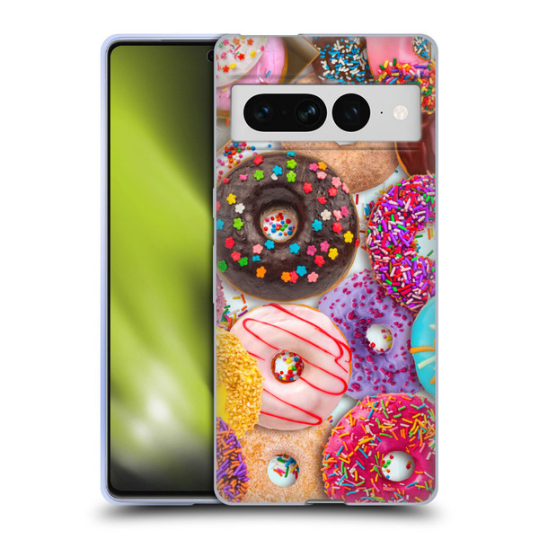 Aimee Stewart Colourful Sweets Donut Noms Soft Gel Case for Google Pixel 7 Pro