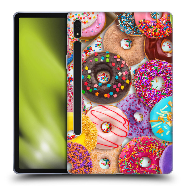 Aimee Stewart Colourful Sweets Donut Noms Soft Gel Case for Samsung Galaxy Tab S8