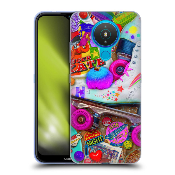 Aimee Stewart Colourful Sweets Skate Night Soft Gel Case for Nokia 1.4