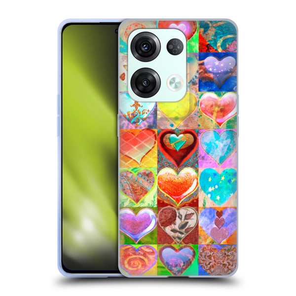 Aimee Stewart Colourful Sweets Hearts Grid Soft Gel Case for OPPO Reno8 Pro