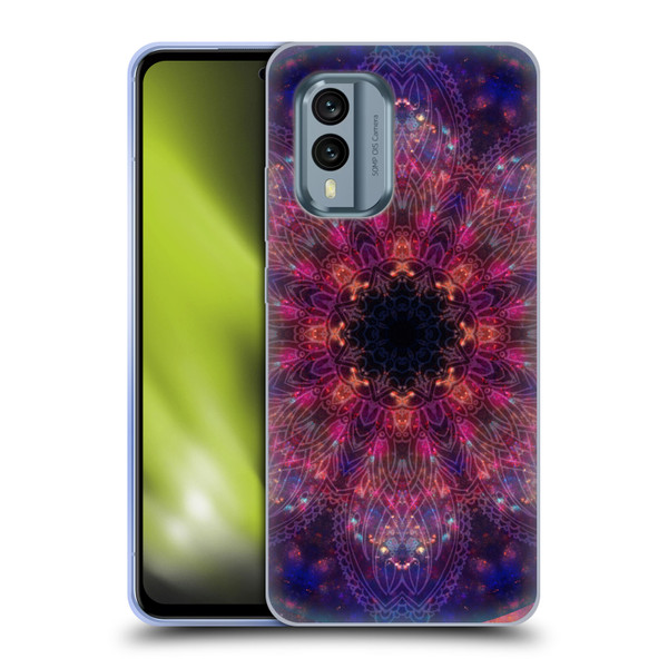 Aimee Stewart Mandala Doodle Flower Soft Gel Case for Nokia X30