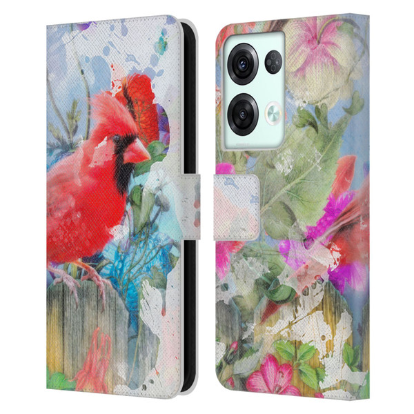 Aimee Stewart Assorted Designs Birds And Bloom Leather Book Wallet Case Cover For OPPO Reno8 Pro