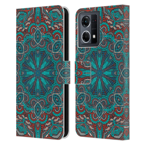 Aimee Stewart Mandala Moroccan Sea Leather Book Wallet Case Cover For OPPO Reno8 4G