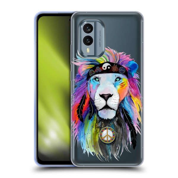 Pixie Cold Cats Hippy Lion Soft Gel Case for Nokia X30