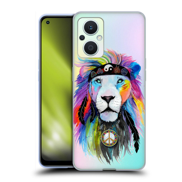 Pixie Cold Cats Hippy Lion Soft Gel Case for OPPO Reno8 Lite