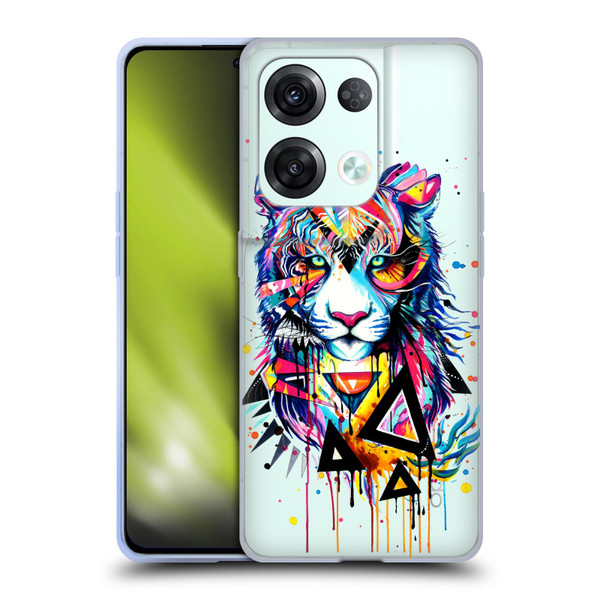 Pixie Cold Cats Shattered Tiger Soft Gel Case for OPPO Reno8 Pro