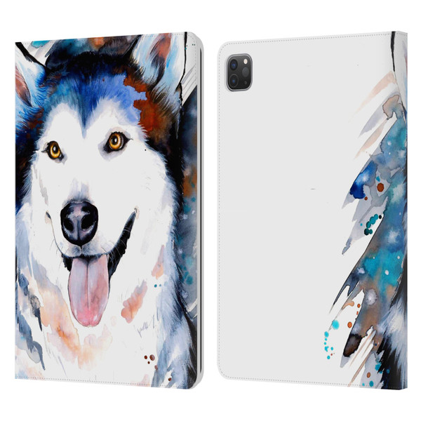 Pixie Cold Animals Husky Leather Book Wallet Case Cover For Apple iPad Pro 11 2020 / 2021 / 2022