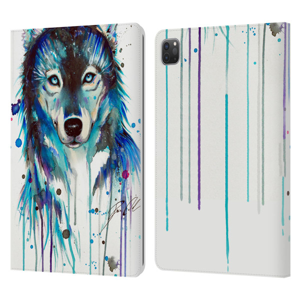 Pixie Cold Animals Ice Wolf Leather Book Wallet Case Cover For Apple iPad Pro 11 2020 / 2021 / 2022
