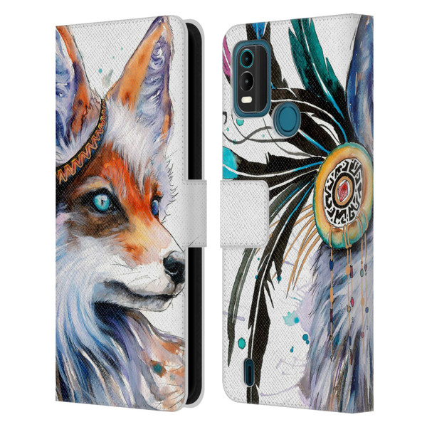 Pixie Cold Animals Fox Leather Book Wallet Case Cover For Nokia G11 Plus
