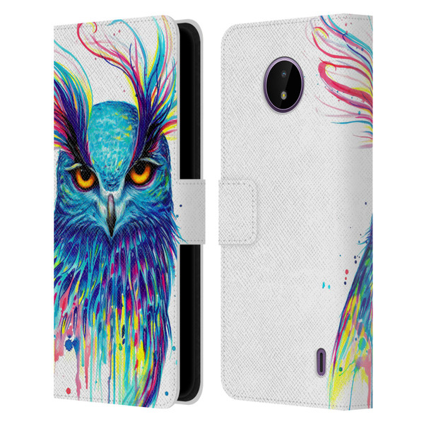 Pixie Cold Animals Into The Blue Leather Book Wallet Case Cover For Nokia C10 / C20