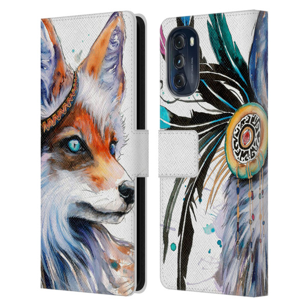 Pixie Cold Animals Fox Leather Book Wallet Case Cover For Motorola Moto G (2022)