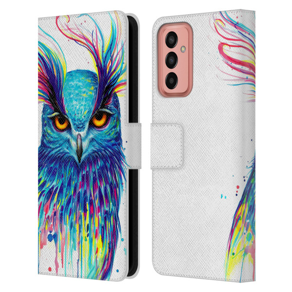 Pixie Cold Animals Into The Blue Leather Book Wallet Case Cover For Samsung Galaxy M13 (2022)