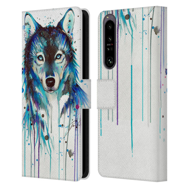 Pixie Cold Animals Ice Wolf Leather Book Wallet Case Cover For Sony Xperia 1 IV