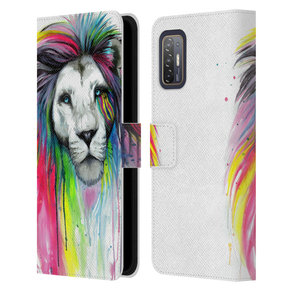 Pixie Cold Cats Rainbow Mane Leather Book Wallet Case Cover For HTC Desire 21 Pro 5G