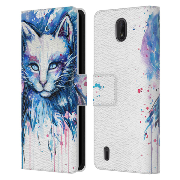 Pixie Cold Cats Space Leather Book Wallet Case Cover For Nokia C01 Plus/C1 2nd Edition