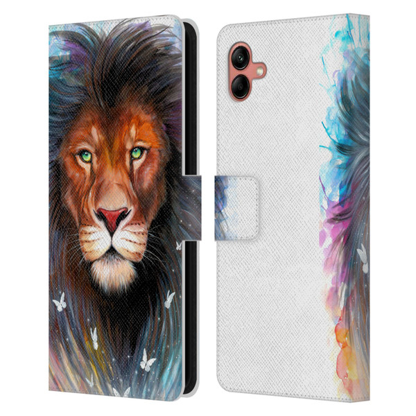 Pixie Cold Cats Sacred King Leather Book Wallet Case Cover For Samsung Galaxy A04 (2022)