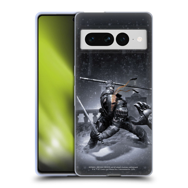 Batman Arkham Origins Key Art Deathstroke Soft Gel Case for Google Pixel 7 Pro