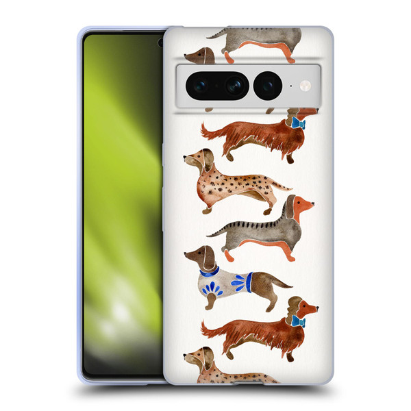 Cat Coquillette Animals Dachshunds Soft Gel Case for Google Pixel 7 Pro