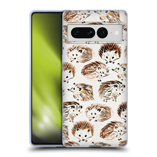 Cat Coquillette Animals Hedgehogs Soft Gel Case for Google Pixel 7 Pro