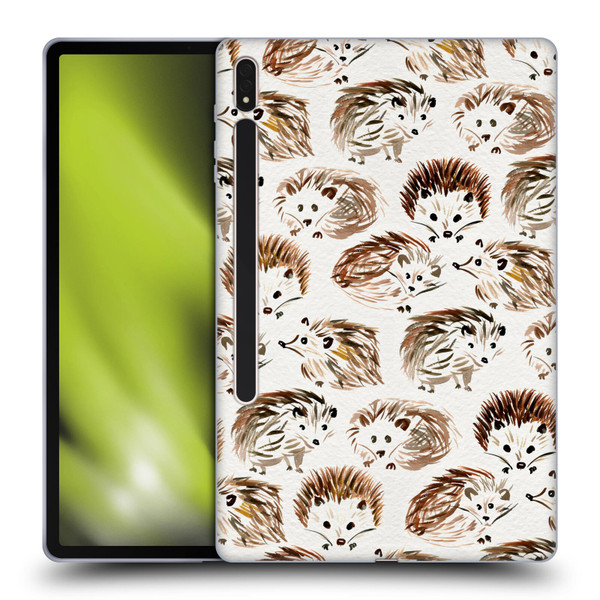 Cat Coquillette Animals Hedgehogs Soft Gel Case for Samsung Galaxy Tab S8 Plus