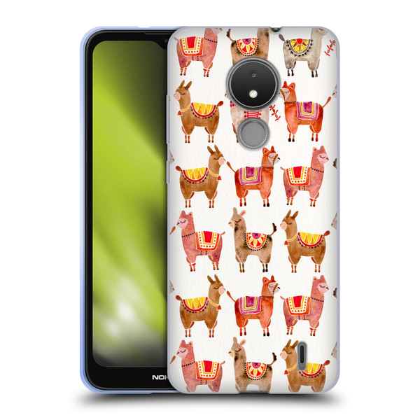 Cat Coquillette Animals Alpacas Soft Gel Case for Nokia C21