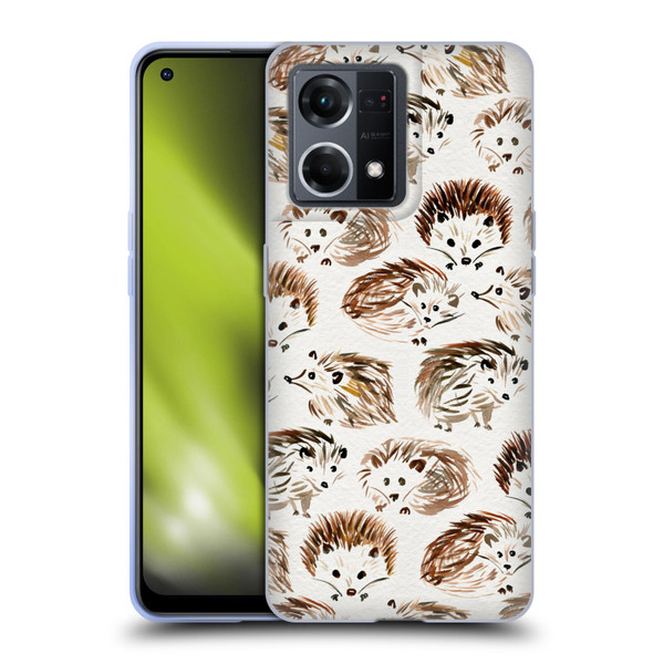 Cat Coquillette Animals Hedgehogs Soft Gel Case for OPPO Reno8 4G