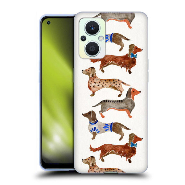 Cat Coquillette Animals Dachshunds Soft Gel Case for OPPO Reno8 Lite